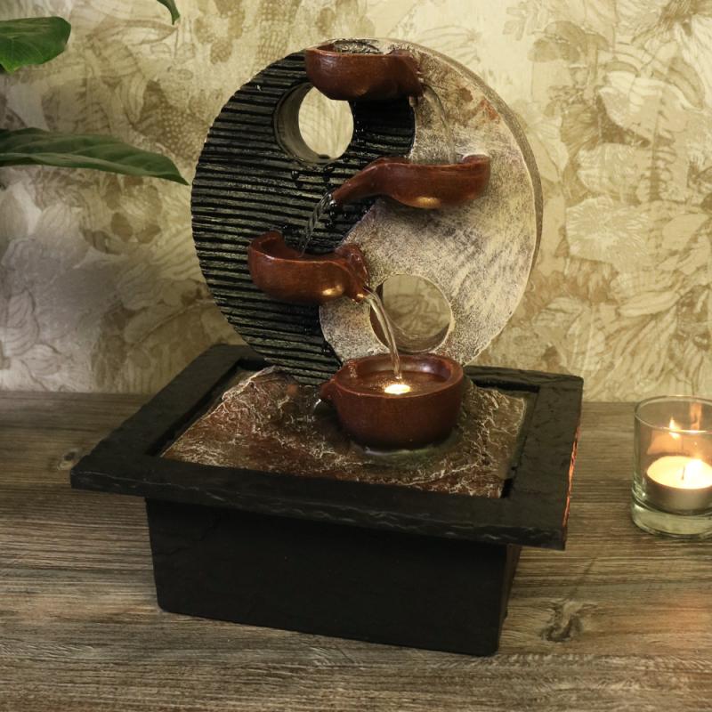 Fontän Yin Yang LED Belysning