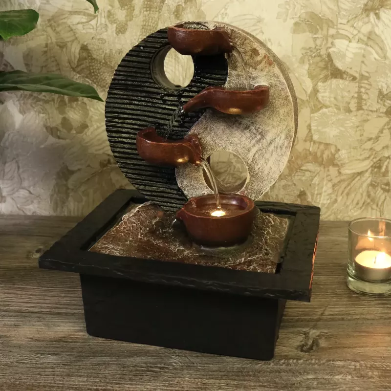 Fontene Yin Yang LED Belysning