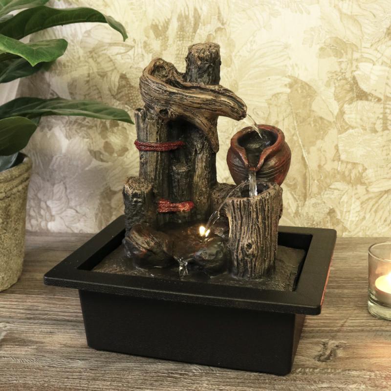 Fontän Träd Urna LED Belysning