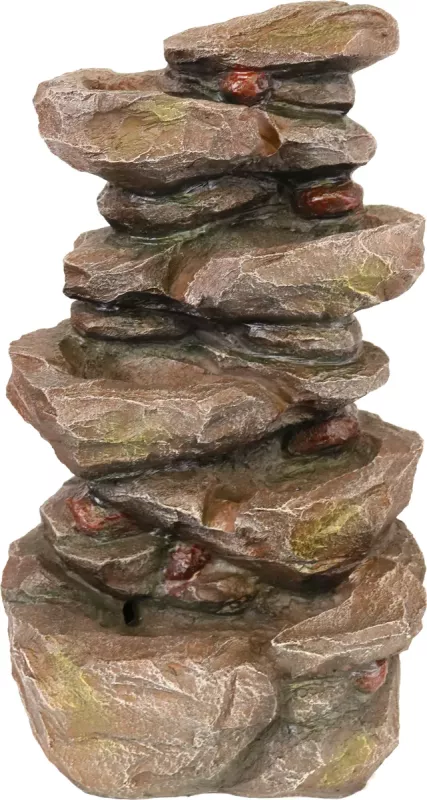 Fontene Stein Foss LED Belysning