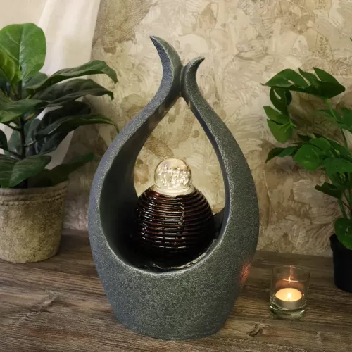 Fontän Abstrakt Glaskula LED Belysning