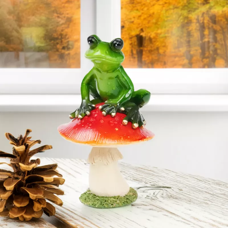 Frosk Sitter på Sopp