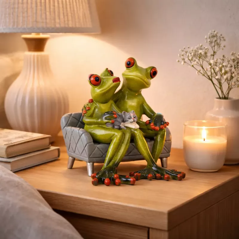 Groda Kärlekspar med Katt