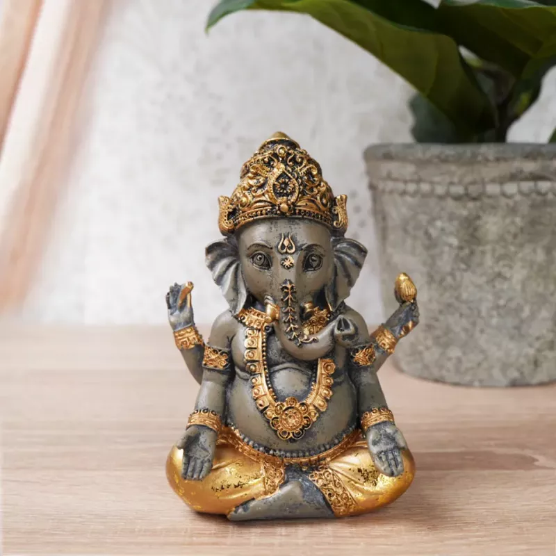 Ganesha Staty Sittande