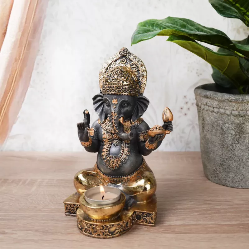 Ganesha Staty Ljusstake
