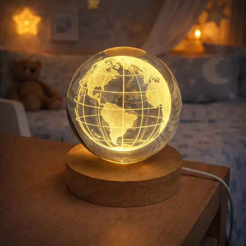 Glaskula Jordglob LED