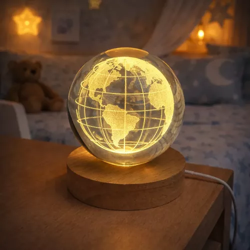 Glaskula Jordglob LED