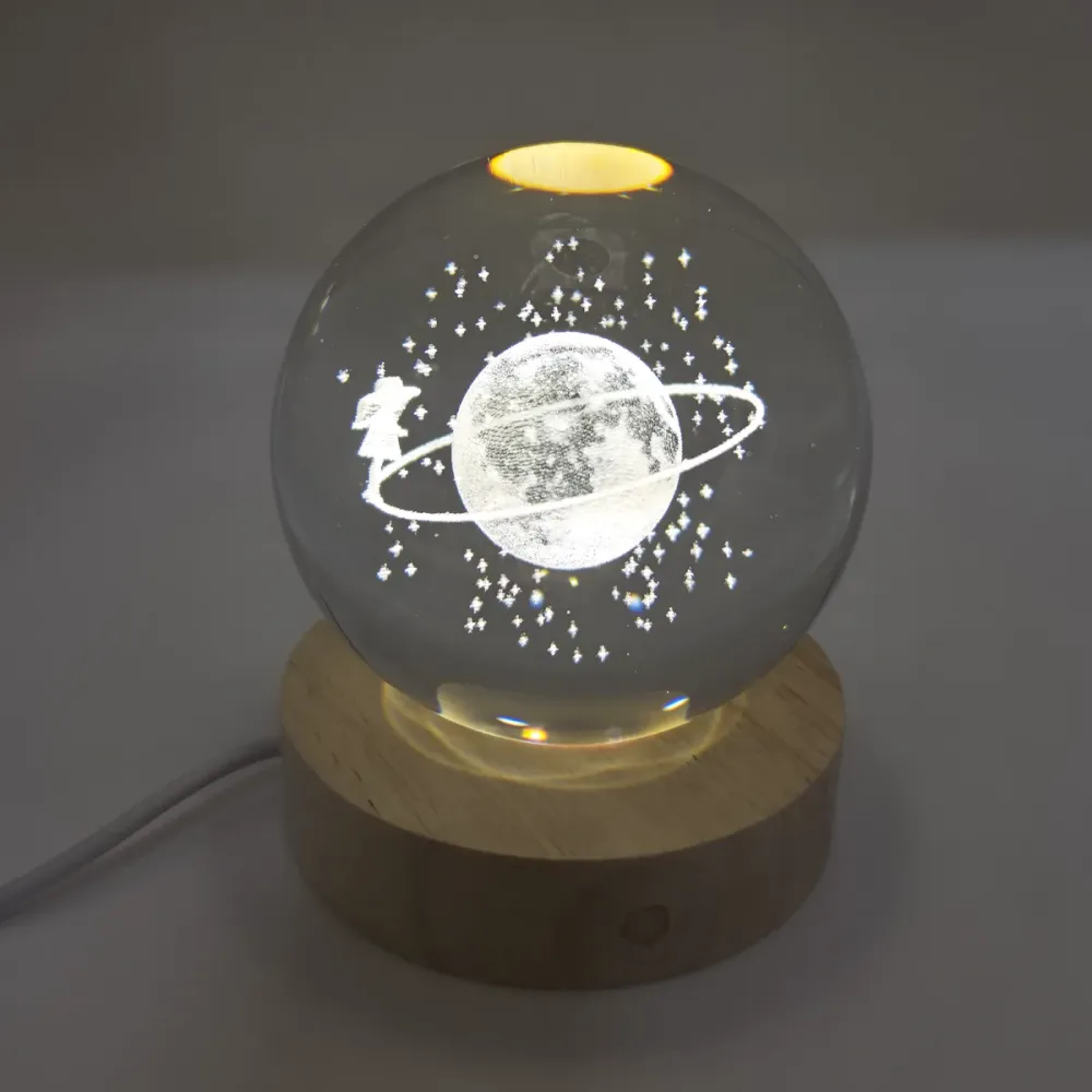 Glaskula Planet Tjej LED