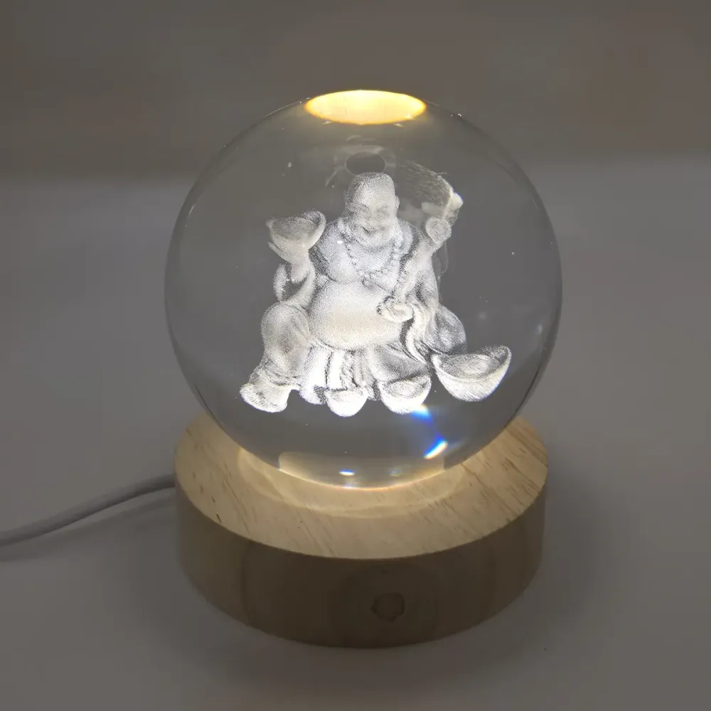 Glaskula Happy Buddha