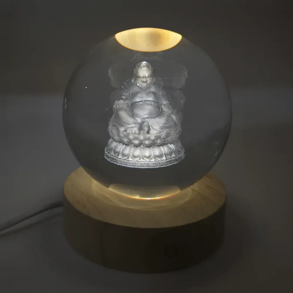 Glaskula Happy Buddha