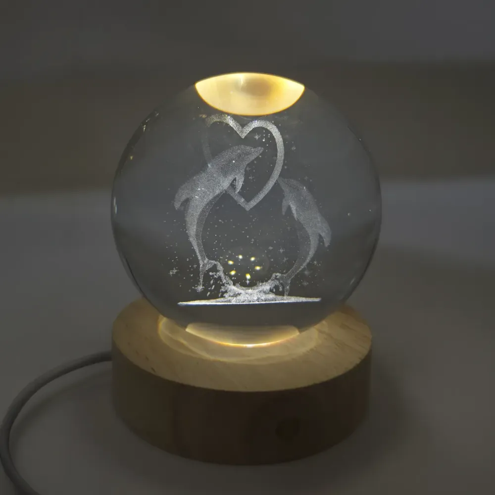 Glaskula Delfiner Hjärta