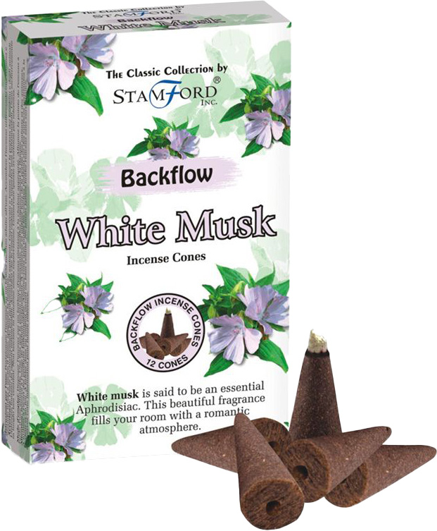 Røkelseskegler Backflow White Musk