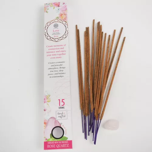 Rökelse Rosenkvarts Ros