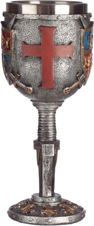 Riddare Medeltid Sköld Vinglas