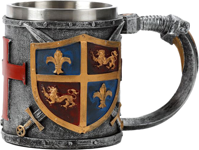 Riddare Medeltid Sköld Öl Sejdel