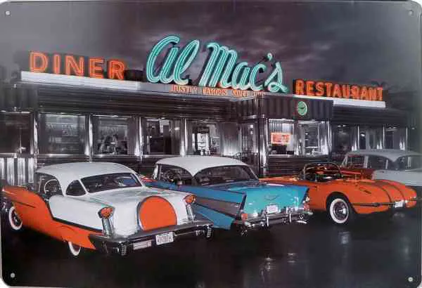 Tavla Plåtskylt Retro