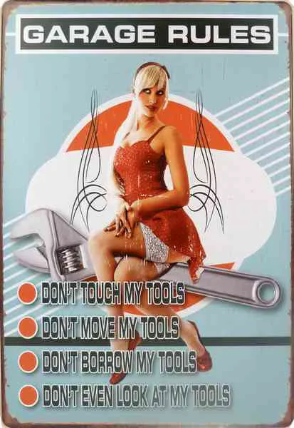 Tavla Plåtskylt Retro