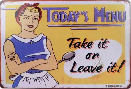 Tavla Plåtskylt Retro