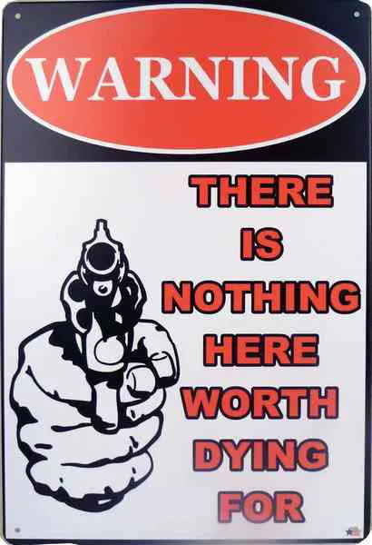 Metallskilt Retro Varselskilt