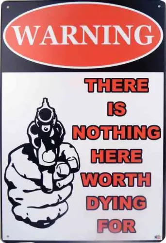 Tavla Plåtskylt Retro Varningsskylt