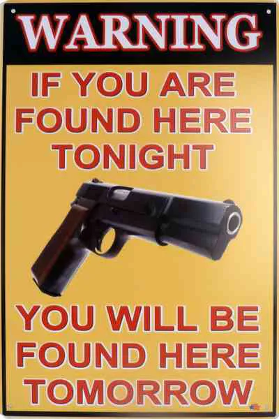 Metallskilt Retro Varselskilt