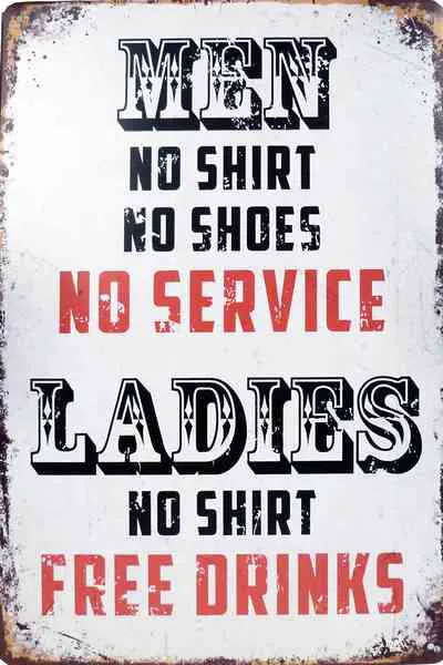 Metallskilt Retro Men & Ladies