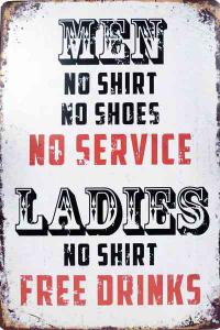 Metallskilt Retro Men & Ladies