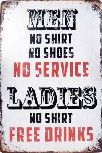 Tavla Plåtskylt Retro Men & Ladies