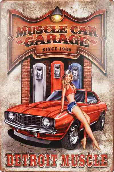 Metallskilt Retro