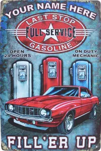 Tavla Plåtskylt Retro