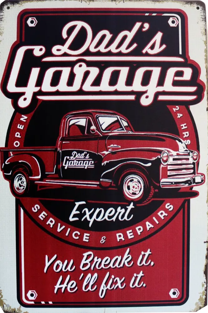 Tavla Plåtskylt Retro