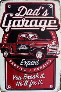 Tavla Plåtskylt Retro