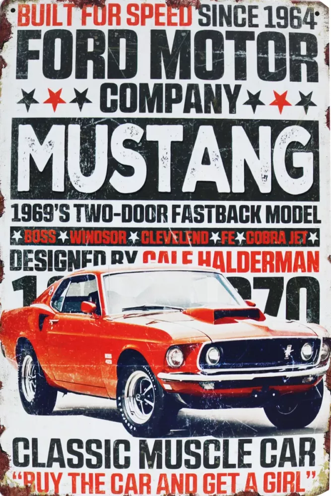Metallskilt Retro