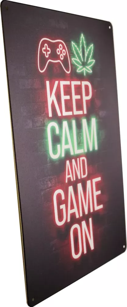Metallskilt Retro Game On