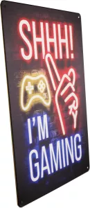 Metallskilt Retro SHHH I´m Gaming