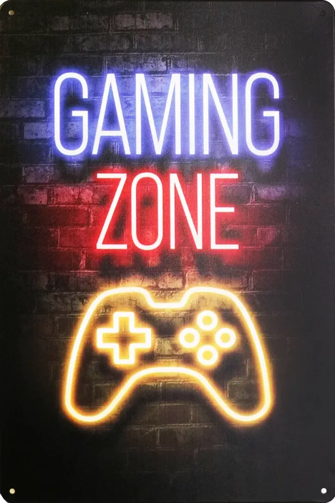 Metallskilt Retro Gaming Zone