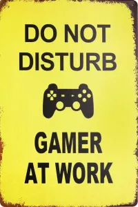 Metallskilt Retro Gamer at Work