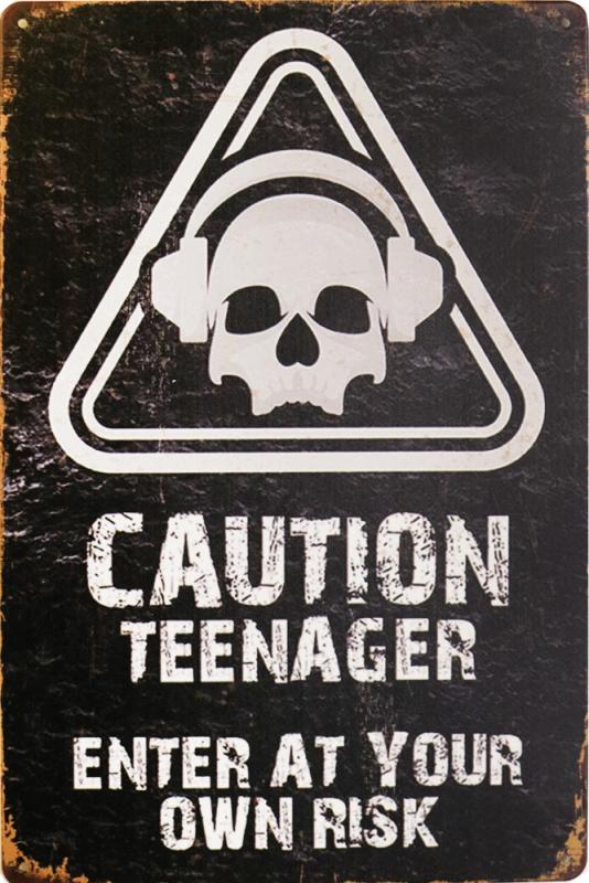 Tavla Plåtskylt Retro Teenager