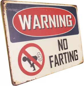 Tavla Plåtskylt Retro No Farting