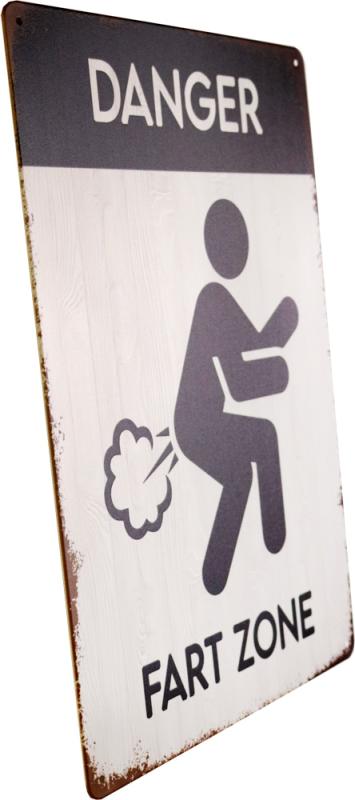 Tavla Plåtskylt Retro Fart Zone