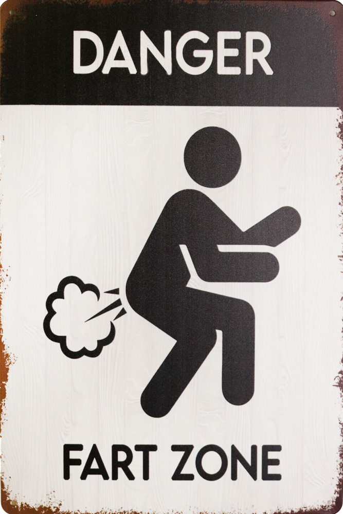 Tavla Plåtskylt Retro Fart Zone