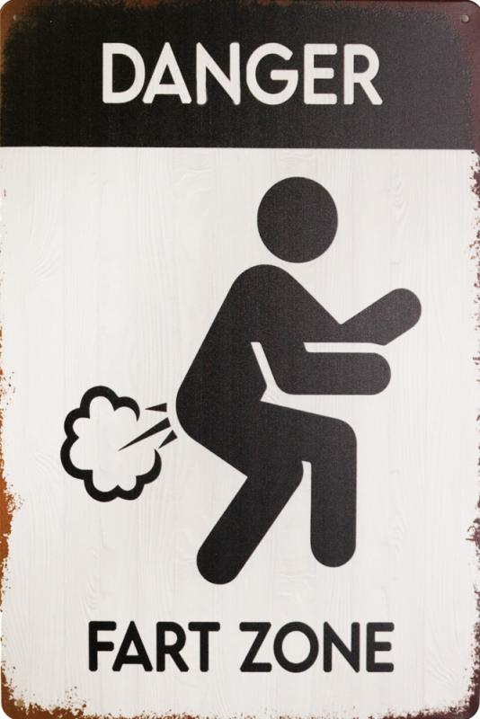 Tavla Plåtskylt Retro Fart Zone