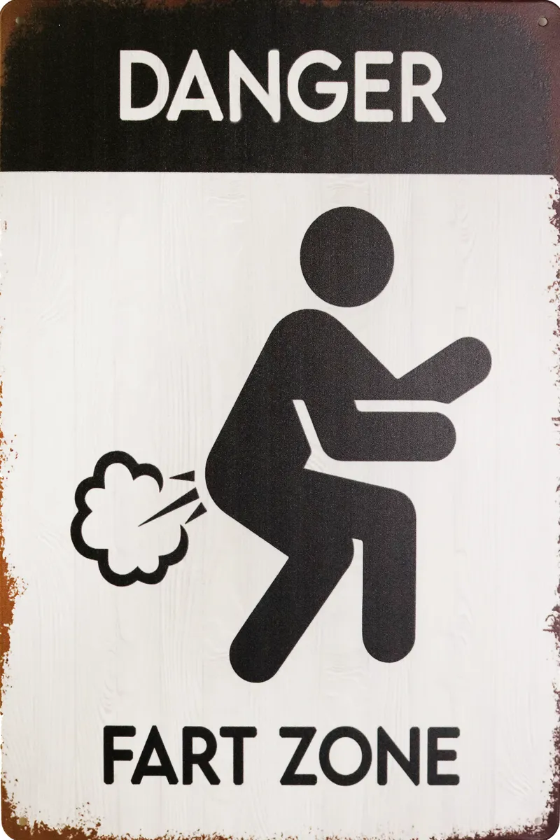 Tavla Plåtskylt Retro Fart Zone