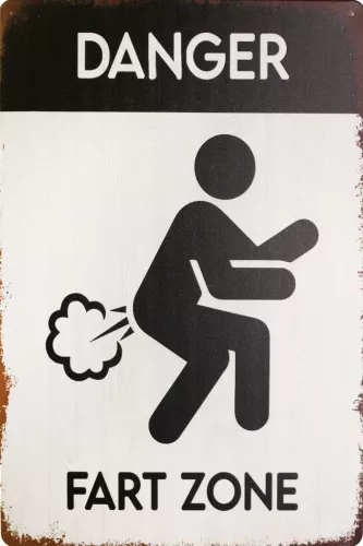 Tavla Plåtskylt Retro Fart Zone