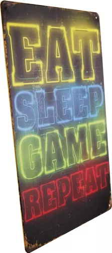 Tavla Plåtskylt Retro Gaming