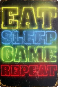 Metallskilt Retro Gaming