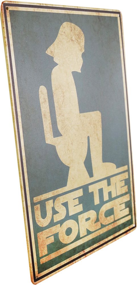 Tavla Plåtskylt Retro Use The Force