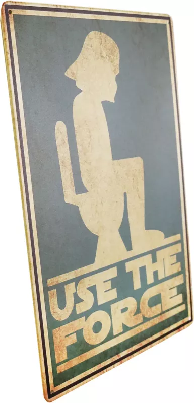 Metallskilt Retro Use The Force