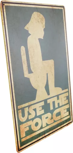 Tavla Plåtskylt Retro Use The Force