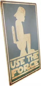 Tavla Plåtskylt Retro Use The Force